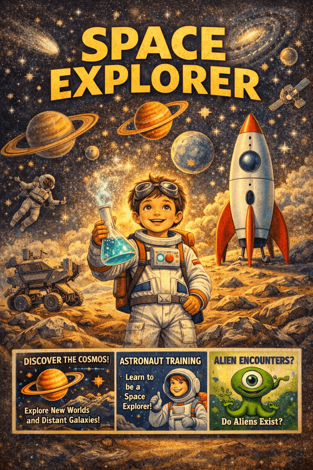 Space Explorer Mini Book